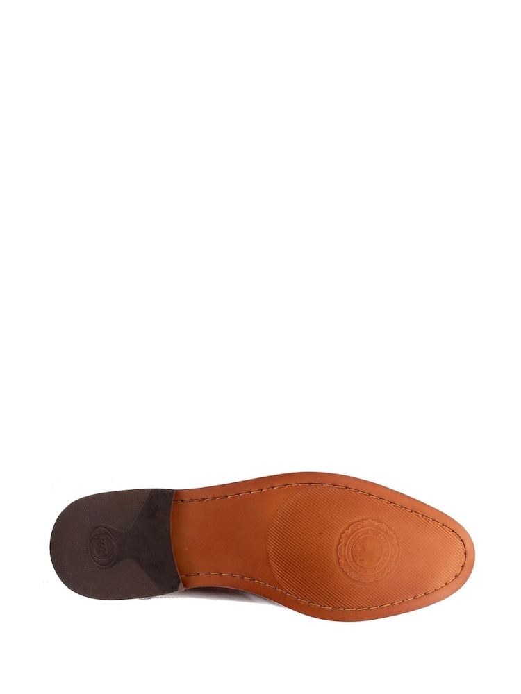 Base London Brown Cast Washed Brogue Shoes - Image 4 of 4