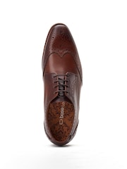 Base London Dark Brown Barbera Lace Up Brogue Shoe - Image 4 of 5