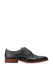 Base London Black Cast Waxy Brogue Shoe - Image 1 of 4