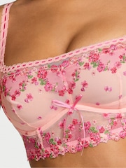 Victoria's Secret Hearts and Roses Pink Embroidered Bra Top - Image 3 of 3