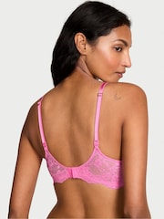 Victoria's Secret Rose Garden Pink Lace Trim Lightly Lined Demi Bra - Image 3 of 3