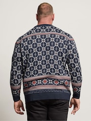 BadRhino Big & Tall Blue Grinch Fairisle Knitted Jumper - Image 3 of 6