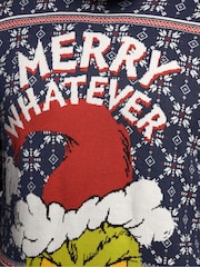 BadRhino Big & Tall Blue Grinch Fairisle Knitted Jumper - Image 6 of 6