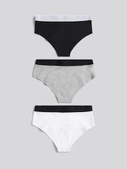 Juicy Couture Black Juicy Hipster Briefs 3 Pack Hanging - Image 2 of 2