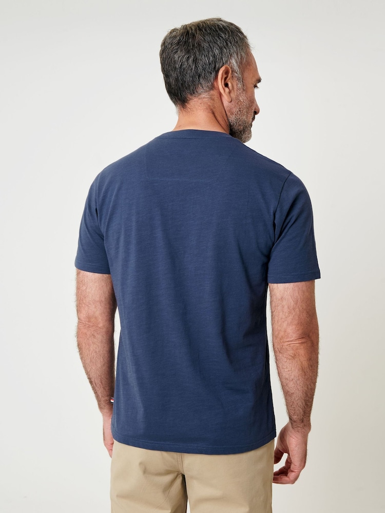 Saltwell Blue Tropical Graphic Print Crew Neck T-Shirt - Image 2 of 4 Saltwell Blue Tropical Graphic Print Crew Neck T-Shirt - Image 2 of 4