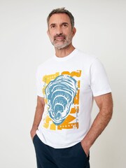 Saltwell Shell Graphic Print Crew Neck White T-Shirt - Image 1 of 4