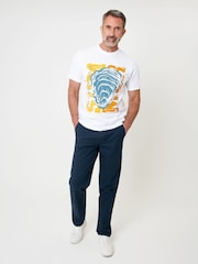 Saltwell Shell Graphic Print Crew Neck White T-Shirt - Image 3 of 4