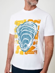 Saltwell Shell Graphic Print Crew Neck White T-Shirt - Image 4 of 4