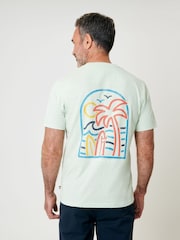 Saltwell Green Surf Graphic Print Crew Neck T-Shirt - Image 1 of 5