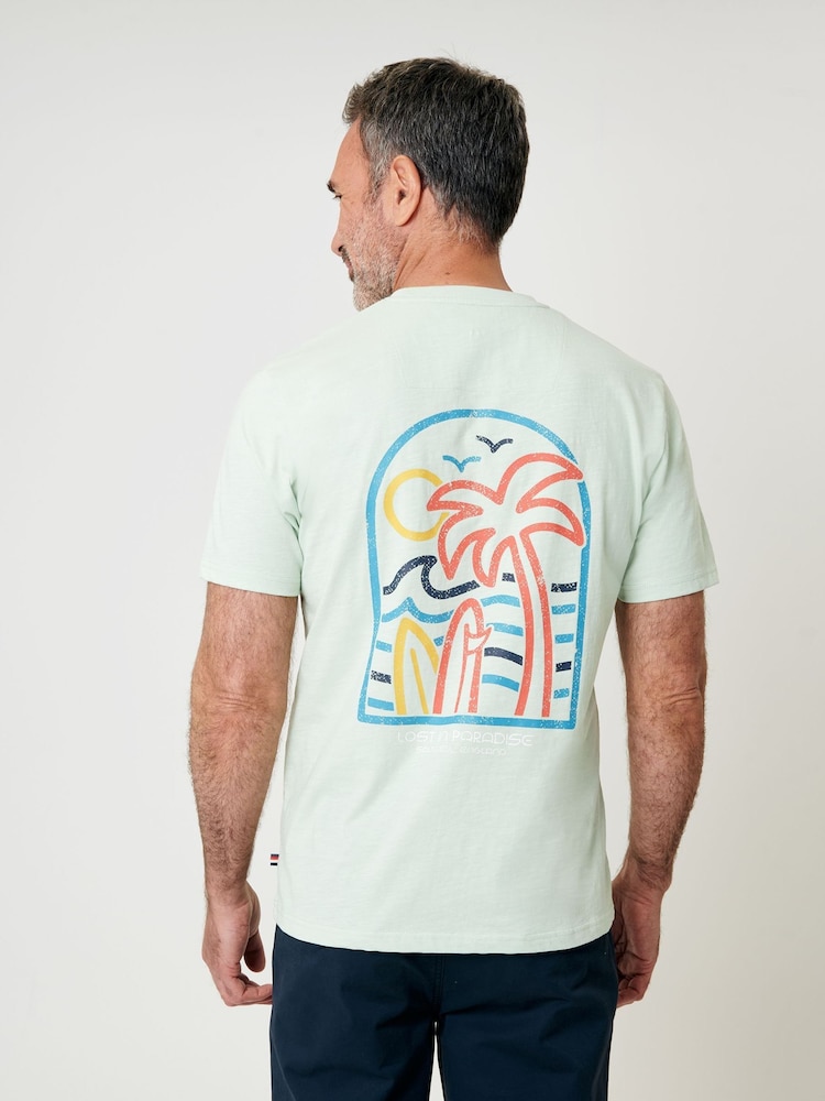 Saltwell Green Surf Graphic Print Crew Neck T-Shirt - Image 1 of 5