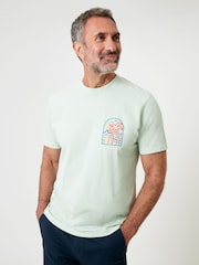 Saltwell Green Surf Graphic Print Crew Neck T-Shirt - Image 2 of 5