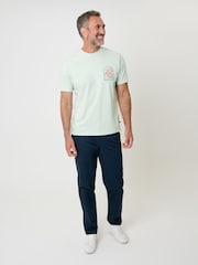 Saltwell Green Surf Graphic Print Crew Neck T-Shirt - Image 3 of 5