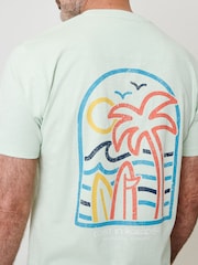 Saltwell Green Surf Graphic Print Crew Neck T-Shirt - Image 5 of 5