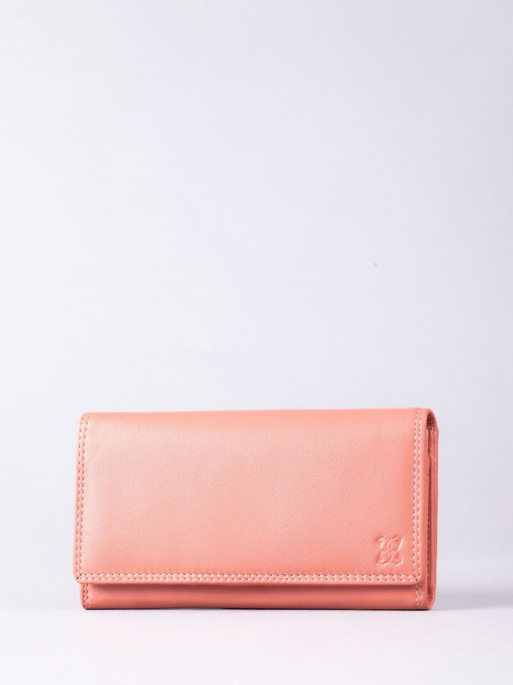 Lakeland Leather Orange Large Leather Purse - Image 1 of 4 Lakeland Leather Orange Large Leather Purse - Image 1 of 4