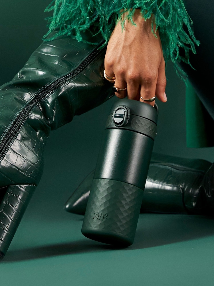 Ion8 Dark Green Leak Proof Insulated Stainless Steel Travel Mug - Image 6 of 6