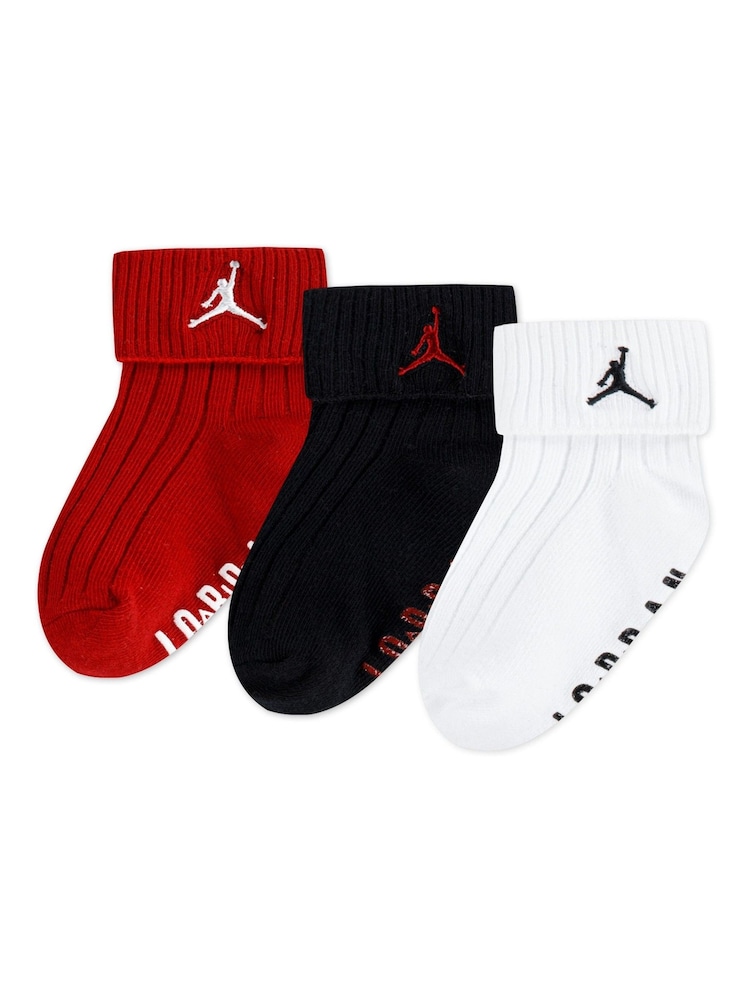 Jordan Essentials Ribbed Gripper Socks 3 Pack - Image 1 of 3