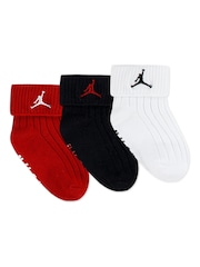 Jordan Essentials Ribbed Gripper Socks 3 Pack - Image 2 of 3