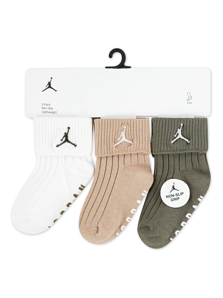 Jordan Essentials Ribbed Gripper Socks 3 Pack - Image 3 of 3