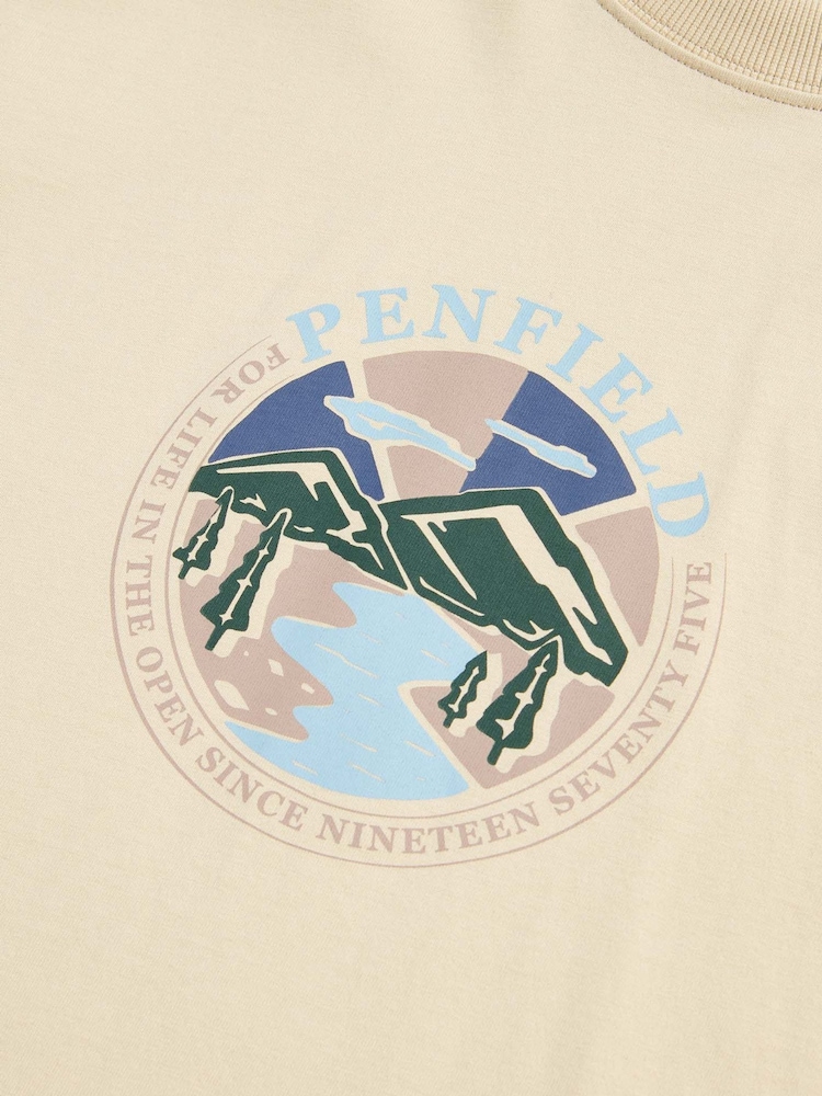Penfield Cream Mens Riverview T-Shirt - Image 9 of 9 Penfield Cream Mens Riverview T-Shirt - Image 9 of 9