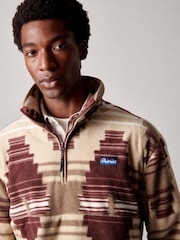 Penfield Brown Mens Forefounders Graylock Quarter  Zip Fleece - Image 5 of 10