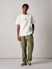 Penfield White Mens Embroidered Trout T-Shirt - Image 2 of 9