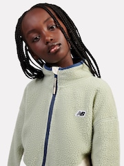 New Balance Green Premium Borg Zip Thru Funnel Fleece - Image 4 of 8