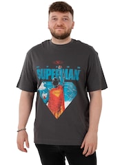 Character Grey Mens DC Comics Superman Logo T-Shirt - Image 1 of 3