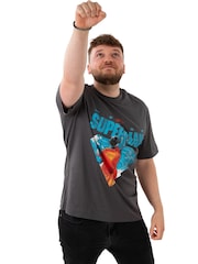 Character Grey Mens DC Comics Superman Logo T-Shirt - Image 2 of 3