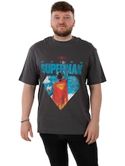 Character Grey Mens DC Comics Superman Logo T-Shirt - Image 3 of 3
