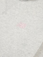 New Balance Grey Small French Terry Logo Hoodie - Image 8 of 8