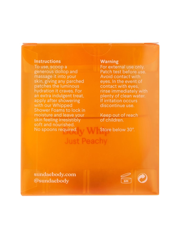 Sundae Whipped Body Moisturiser Just Peachy 220ml - Image 3 of 3