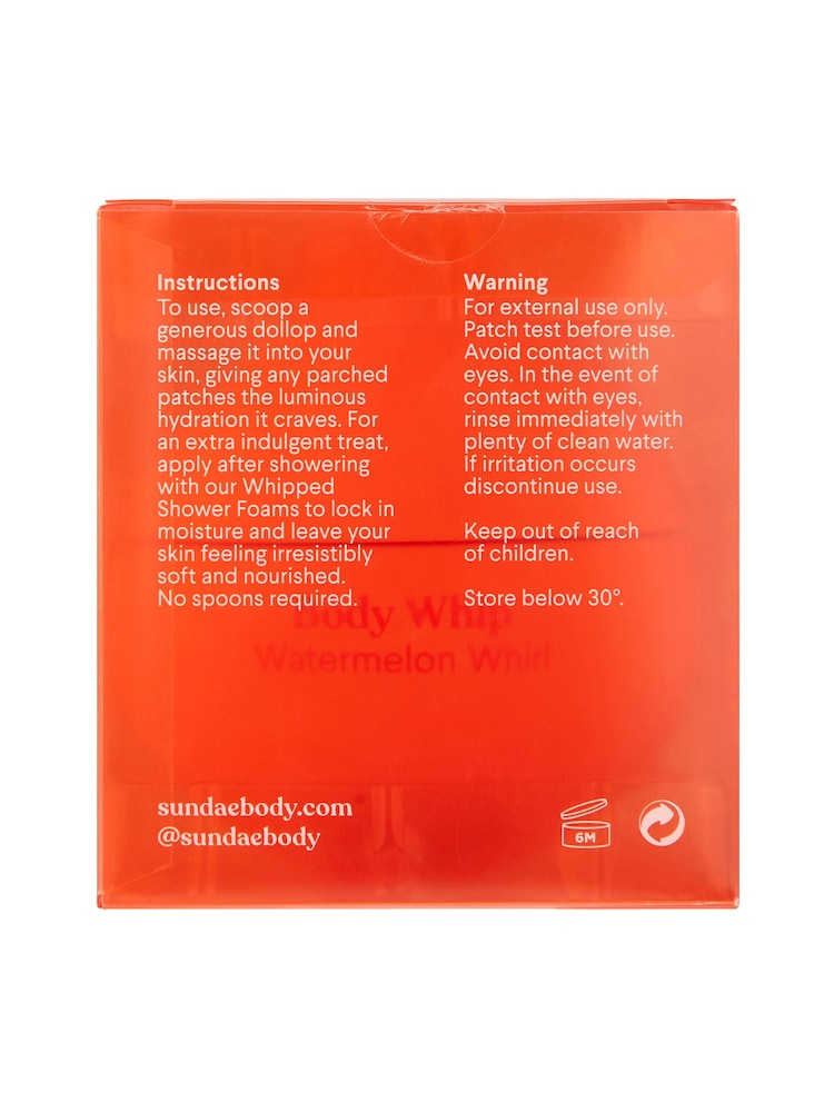 Sundae Watermelon Whirl Body Whipped Moisturiser 220ml - Image 3 of 3
