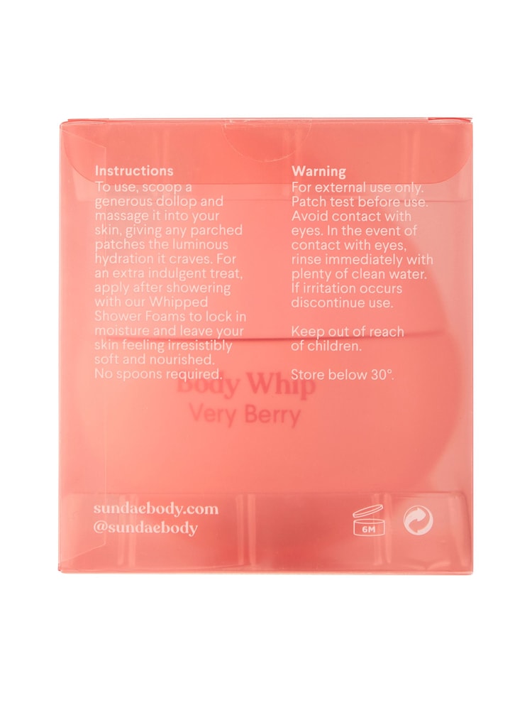 Sundae Very Berry Body Whipped Moisturiser - Image 5 of 5 Sundae Very Berry Body Whipped Moisturiser - Image 5 of 5