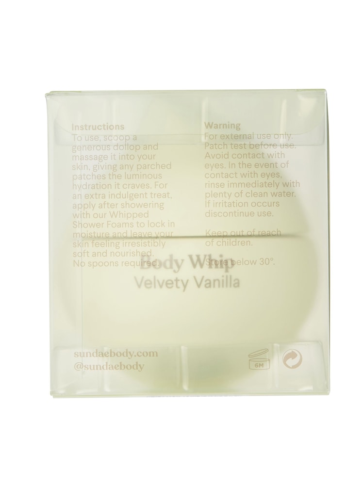 Sundae Velvety Vanilla Body Whipped Moisturiser 220ml - Image 3 of 3 Sundae Velvety Vanilla Body Whipped Moisturiser 220ml - Image 3 of 3