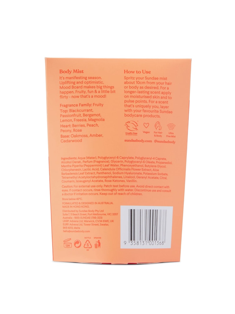 Sundae Orange Moodboard Hair & Body Mist 90ml - Image 3 of 3