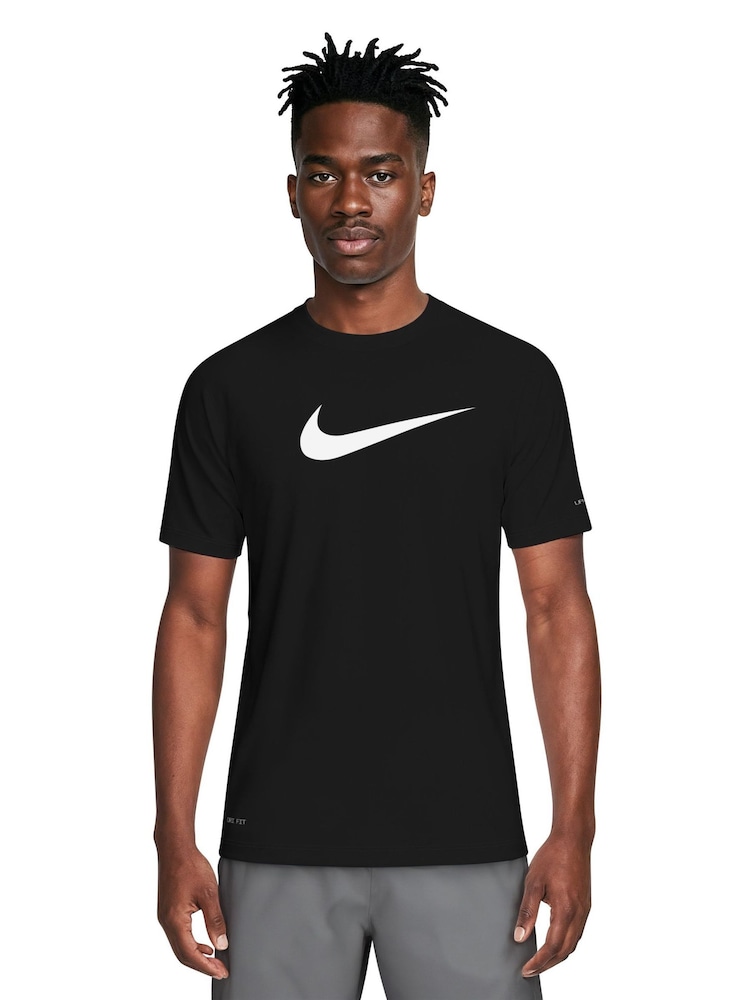 Nike Black Specs Short Sleeve Premium Rash Vest - Image 1 of 6