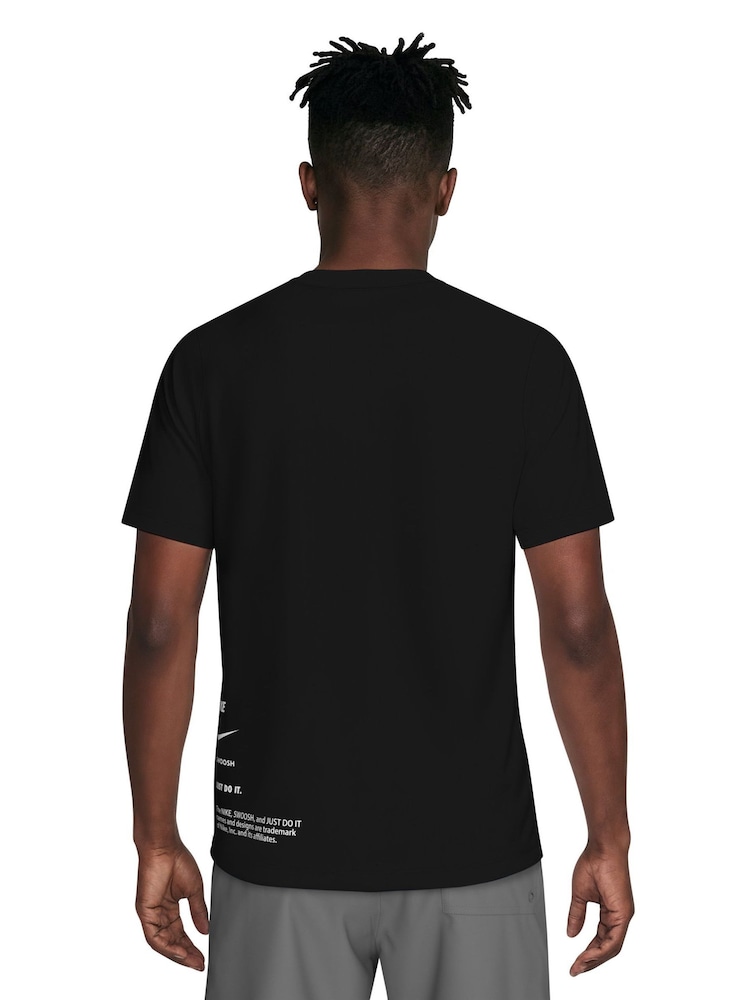 Nike Black Specs Short Sleeve Premium Rash Vest - Image 2 of 6