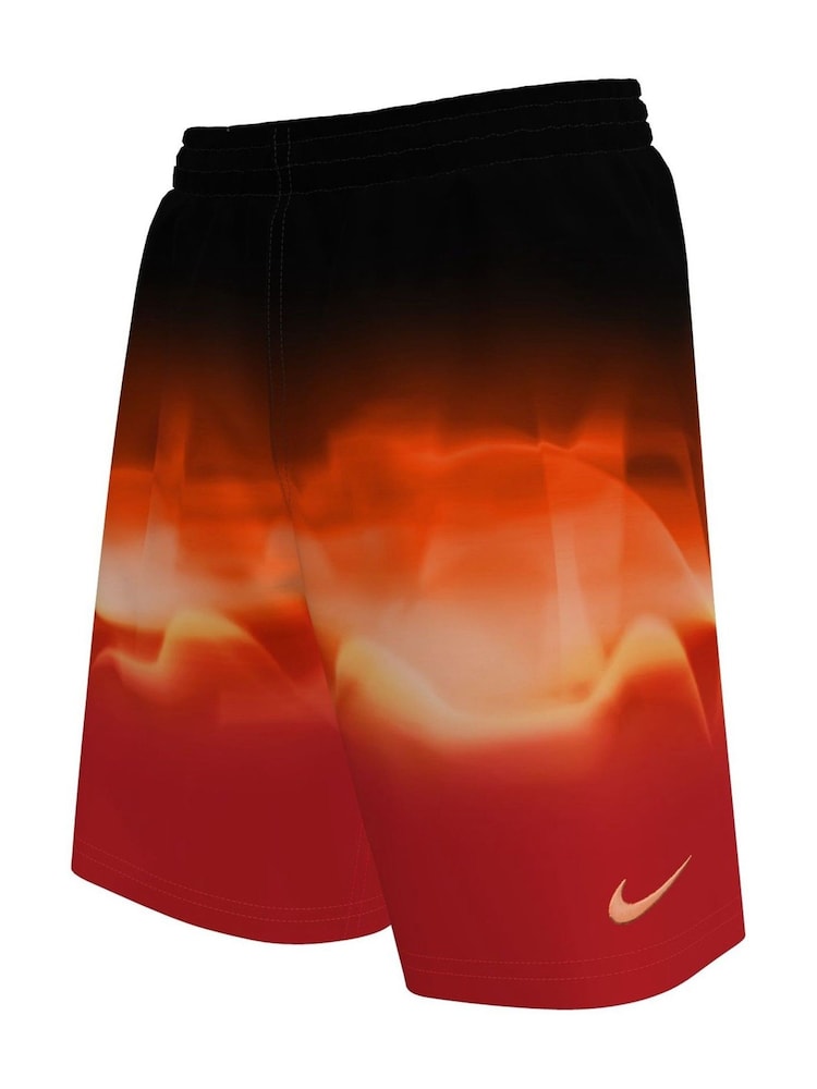 Nike Red Fade Graphic 7 Inch Swim Shorts - Image 1 of 3