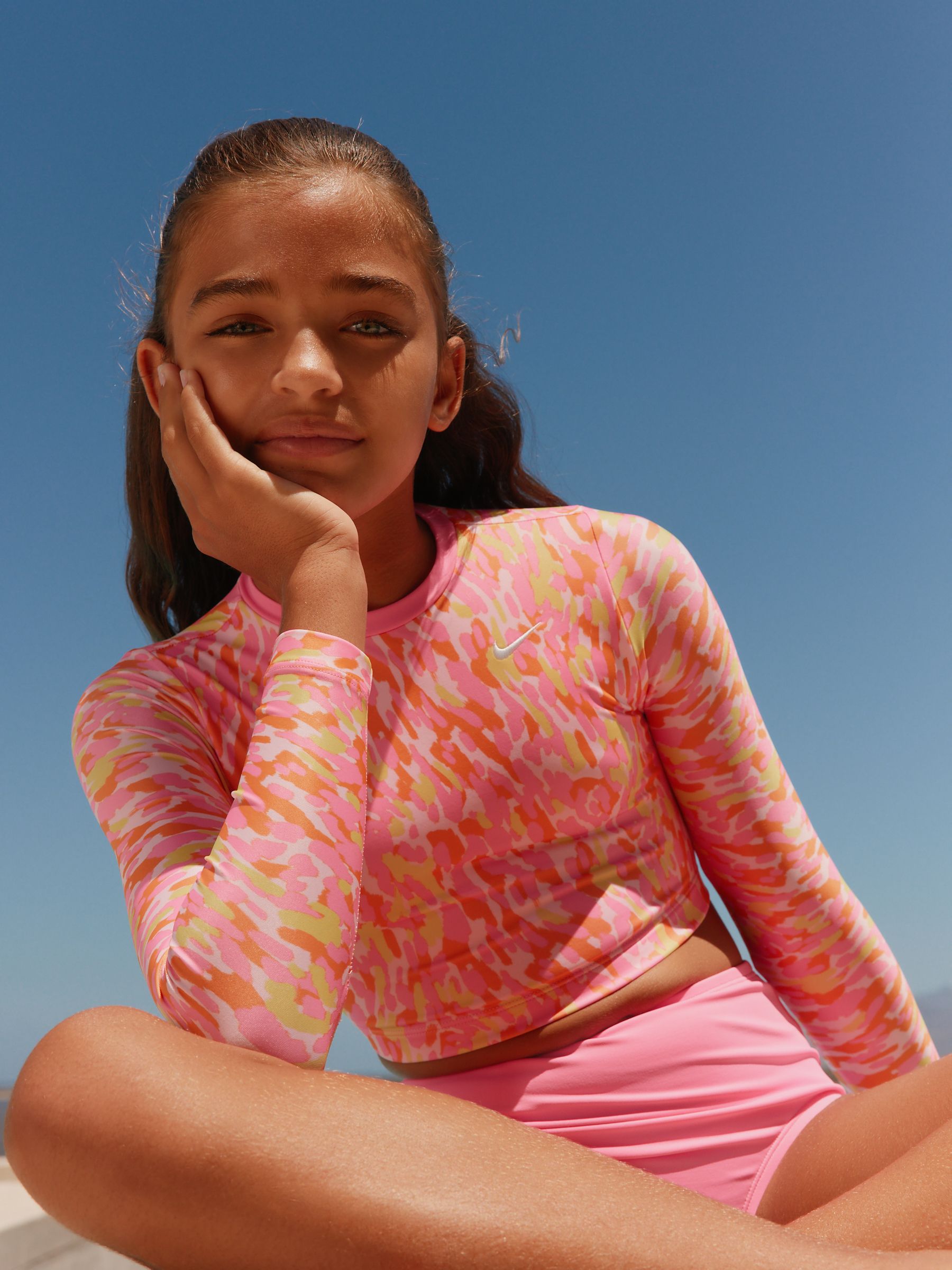 Buy Nike Pink Animal Print Long Sleeve Bikini Set from Next Kazakhstan