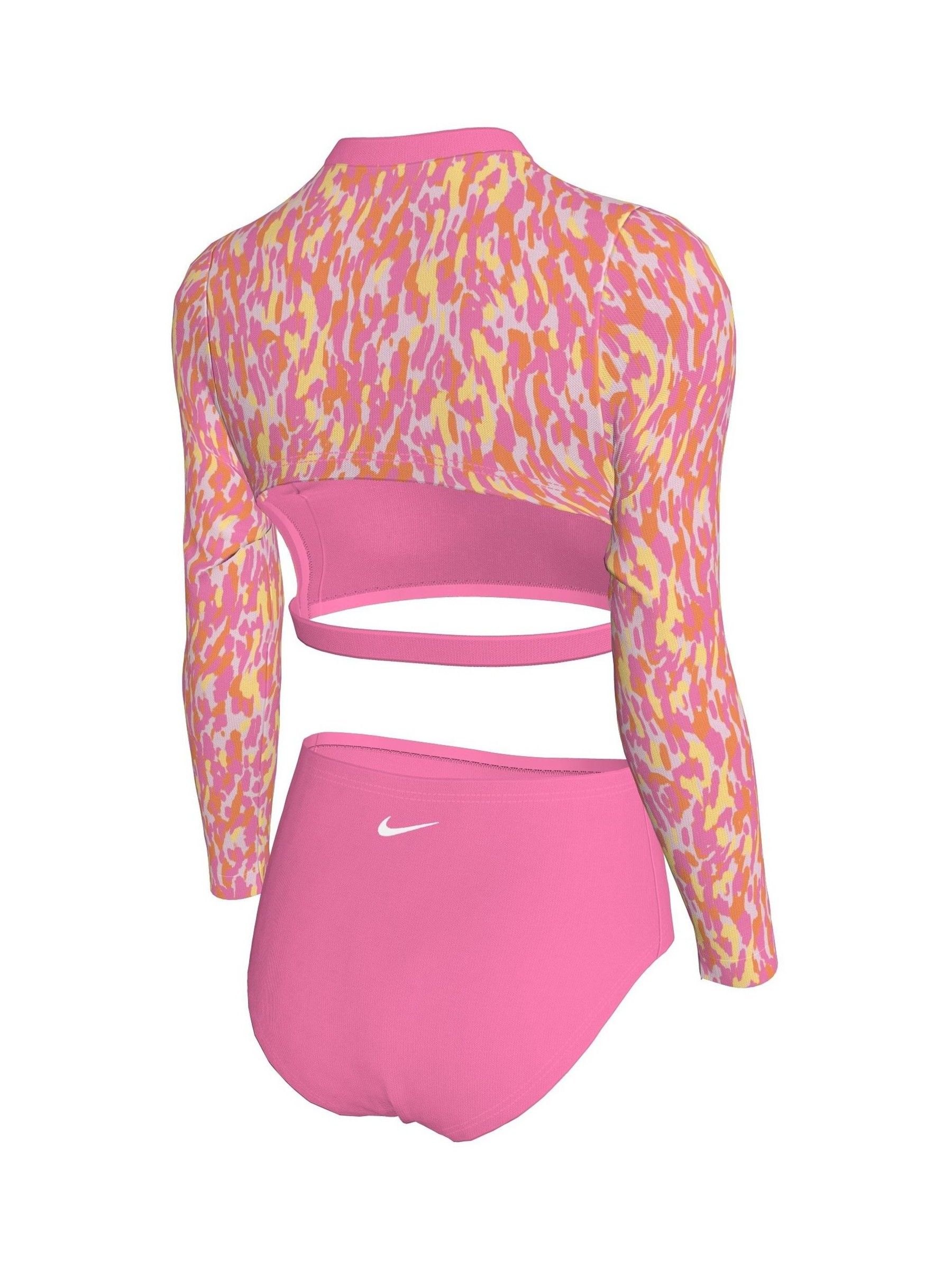Buy Nike Pink Animal Print Long Sleeve Bikini Set From The Next UK Buy Nike Pink Animal Print Long Sleeve Bikini Set From The Next UK