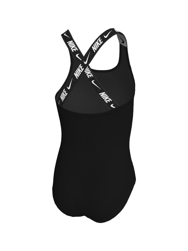 Nike Black Logo Tape Crossback One Piece Swimsuit - Image 2 of 3