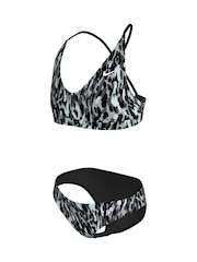 أسود - Nike Animal Print Lace Up Bikini Set - Image 7 of 7