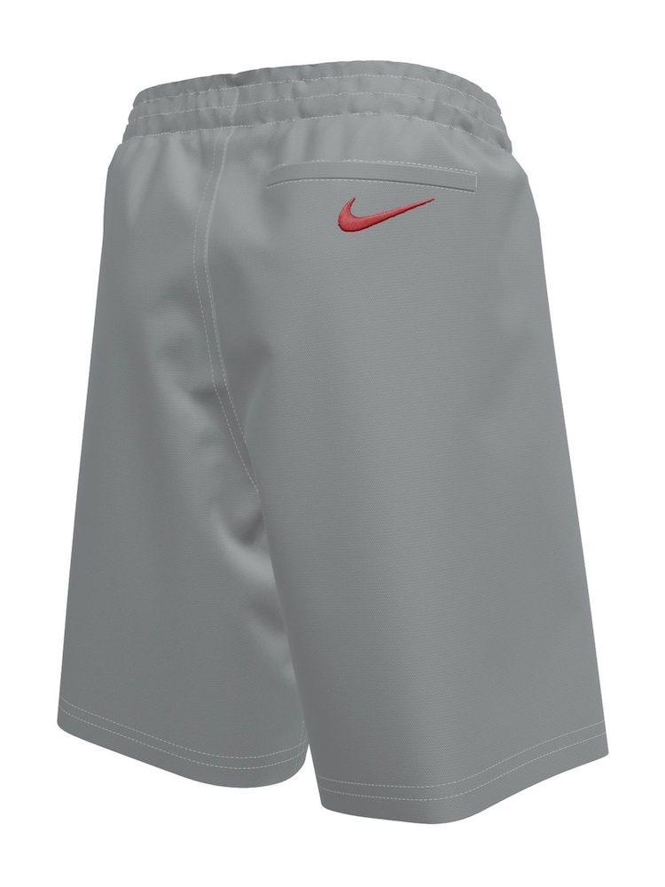 Nike Grey Graphic Logo Swoosh 7 Inch Swim Shorts - Image 3 of 3