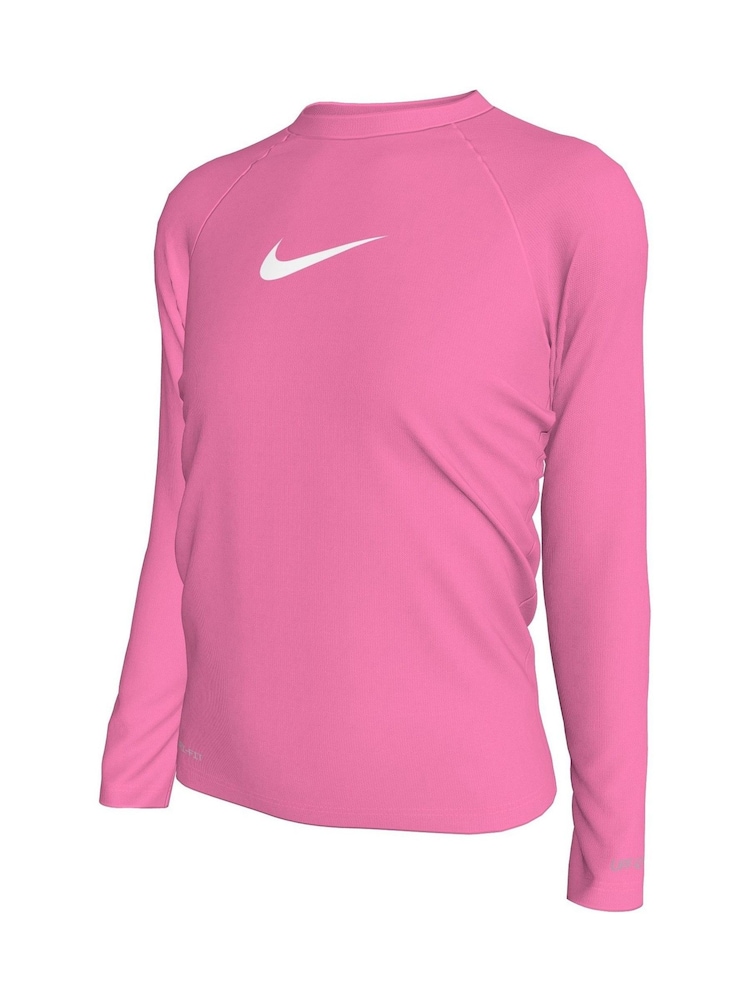 Nike Pink Sun Safe Essentials Long Sleeve Rash Vest - Image 2 of 3