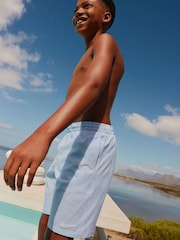 Nike Blue Ripple 7 Inch Stripe Swim Shorts - Image 3 of 8