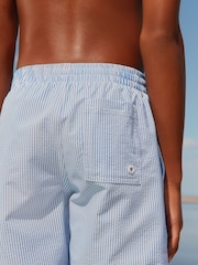 Nike Blue Ripple 7 Inch Stripe Swim Shorts - Image 5 of 8