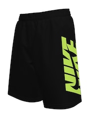 Nike Black Graphic Logo Swoosh 7 Inch Swim Shorts - Image 7 of 9
