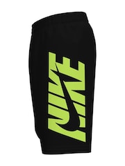 Nike Black Graphic Logo Swoosh 7 Inch Swim Shorts - Image 8 of 9