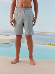 Nike Green Ripple 7 Inch Stripe Swim Shorts - Image 1 of 10