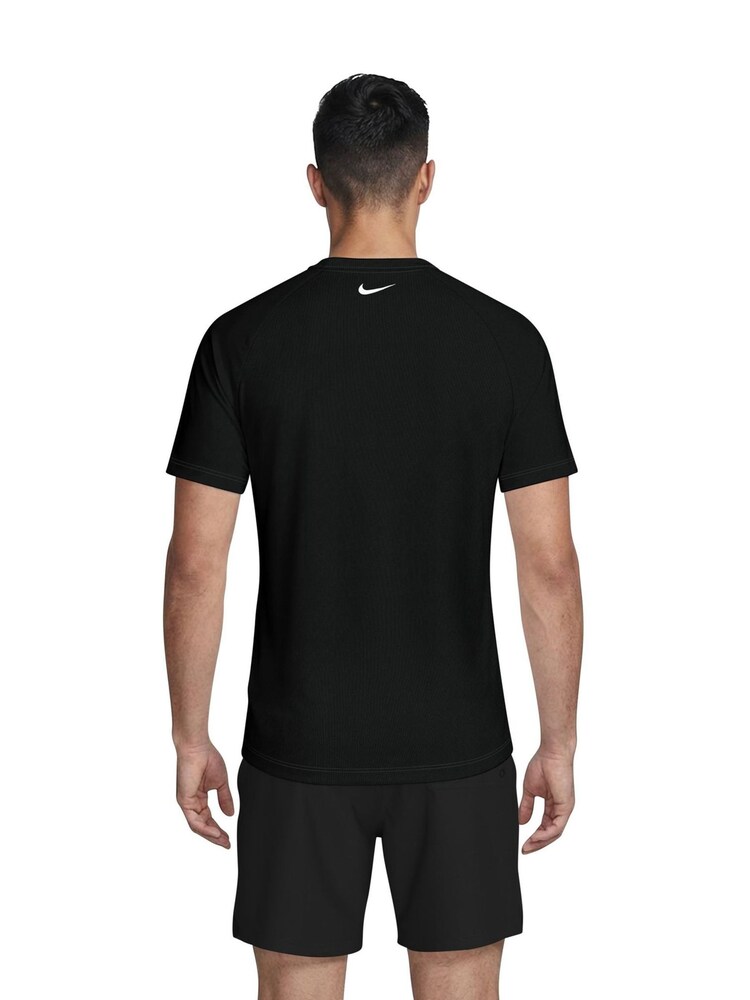 Nike Black Graphic Logo Short Sleeve Rash Vest - Image 2 of 5